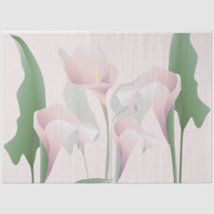 Pink Calla Lily Floral Decoupage Tissue Paper
