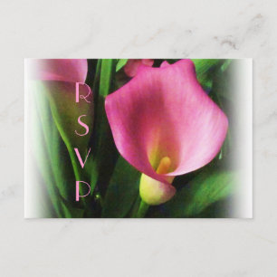 Pink Calla Lily RSVP Card