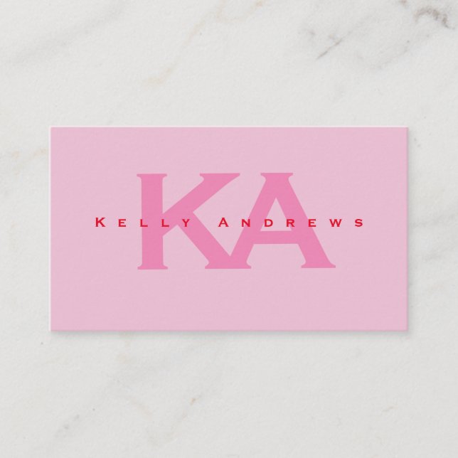 Pink Calling Card (Front)