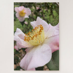Pink Camelia Flower Floral Jigsaw Puzzle