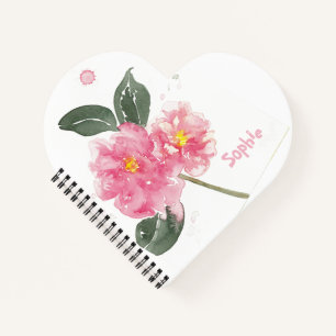 Pink Camelia sweet pretty named Notebook