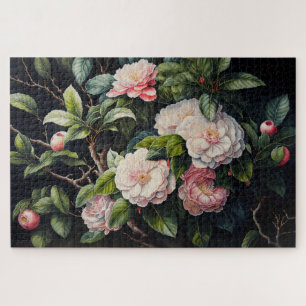 Pink Camellias Jigsaw Puzzle