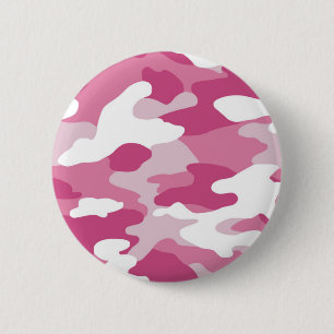 Pink Camo 6 Cm Round Badge
