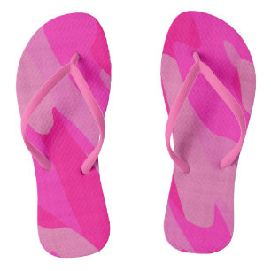 pink camo abstract jandals