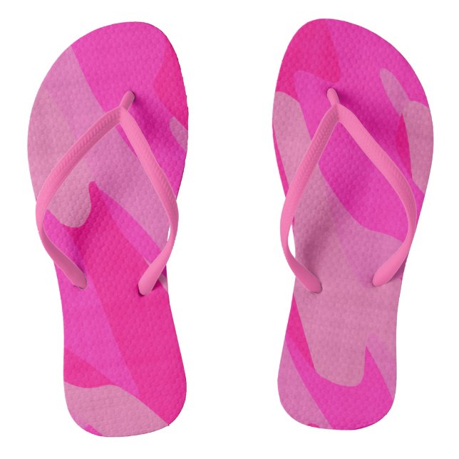 pink camo abstract jandals (Footbed)