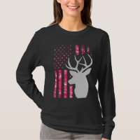 Pink Camo American Flag Camouflage Buck Hunting Wo
