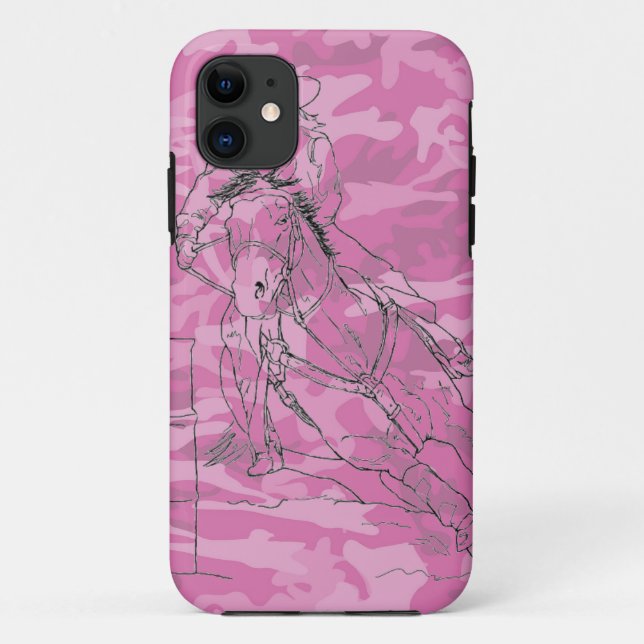 Pink Camo Barrel Racer II - iPhone 5/5S Case (Back)