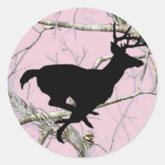 Pink Camo Buck Sticker