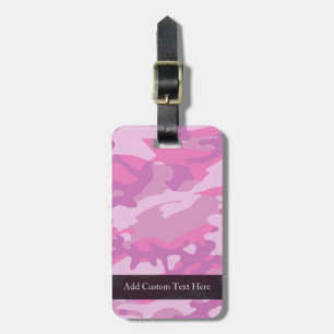Pink Camo Camoflauge Luggage Tag