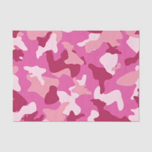 Pink camo camouflage army pattern tissue paper
