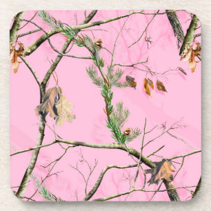 Pink Camo Camouflage Hunting Girl Drink Coaster