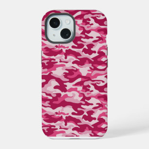 Pink Camo Camouflage iPhone 15 Case