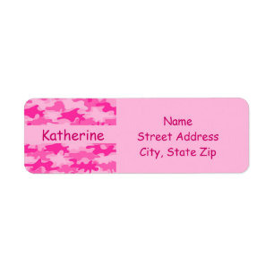 Pink Camo Camouflage Name Personalised