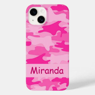 Pink Camo Camouflage Name Personalized Case-Mate iPhone 14 Case
