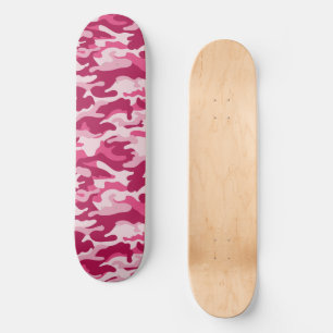Pink Camo Camouflage Skateboard