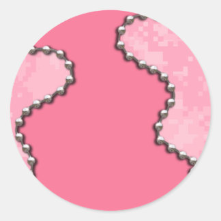 Pink Camo Classic Round Sticker