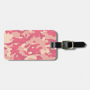 Pink Camo Design Luggage Tag