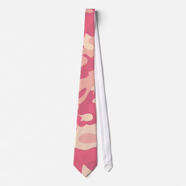 Pink Camo Design Tie (Front)