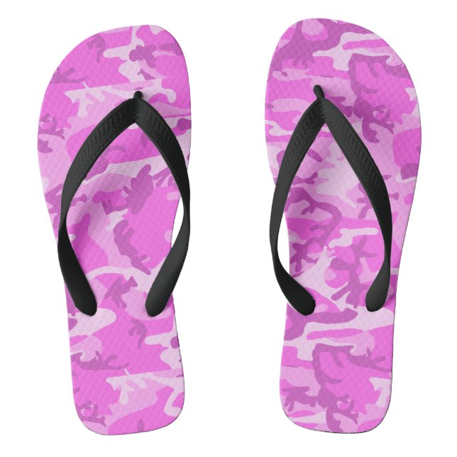 Pink Camo Flip Flops (Footbed)