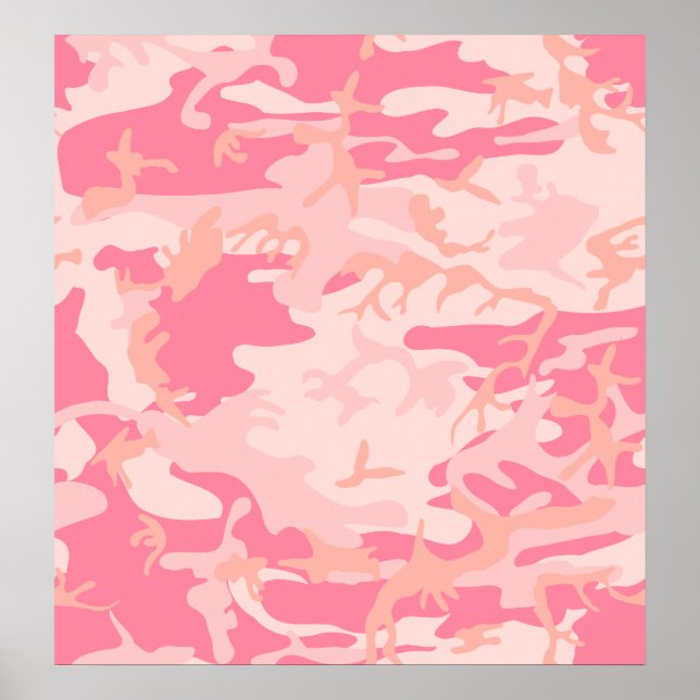 Pink Camo - Girly Camo Poster (Front)