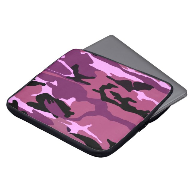 Pink Camo Laptop Sleeve (Front Top)