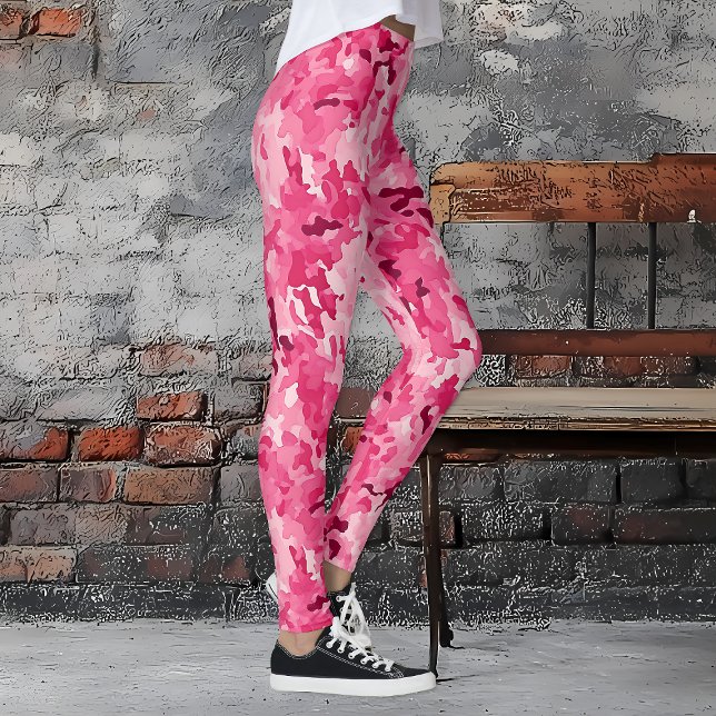 Pink Camo Leggings (Pink Camo Breast Cancer Awareness Leggings)