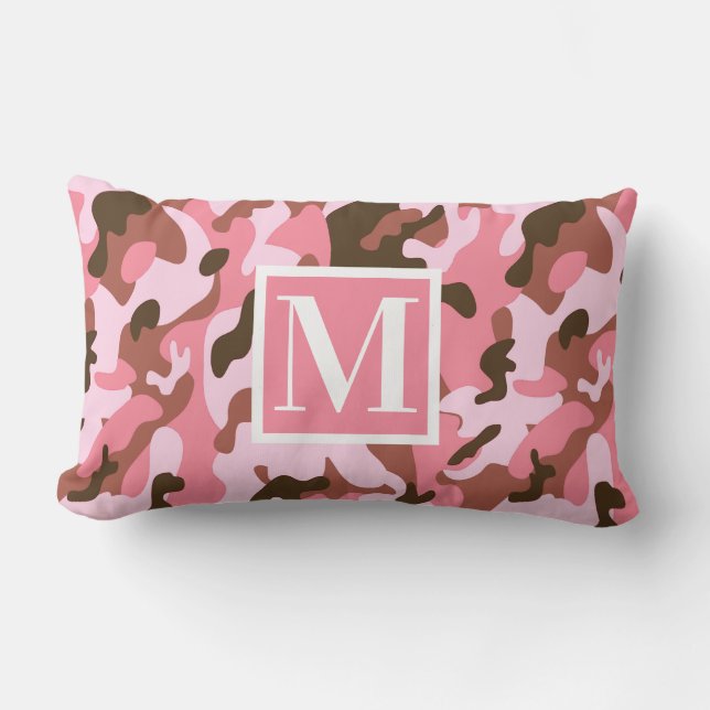 Pink Camo Lumbar Cushion (Front)