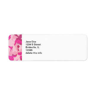 Pink Camo Mailing Label Sheets