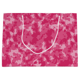 Pink Camo Pattern Large Gift Bag