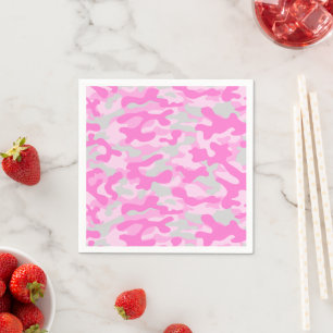 Pink Camo Pattern Napkin