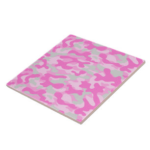 Pink Camo Pattern Tile