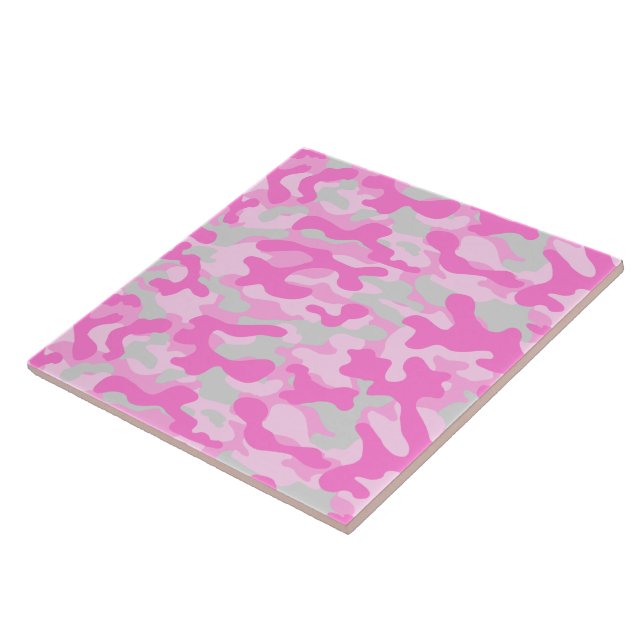 Pink Camo Pattern  Tile (Side)