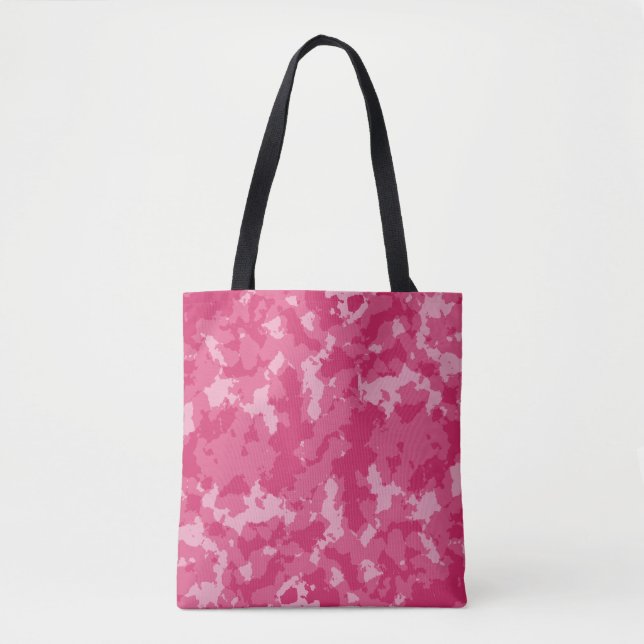 Pink Camo Pattern Tote Bag (Front)