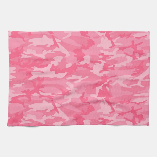 Pink Camo Tea Towel (Horizontal)