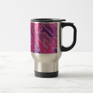 Pink Camo Texture Graphic Travel Mug