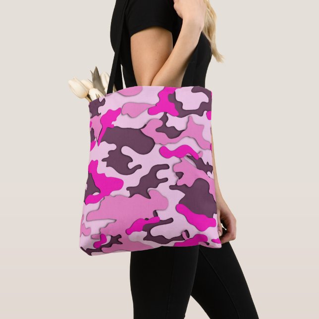 Pink Camo / Tote Bag (Close Up)