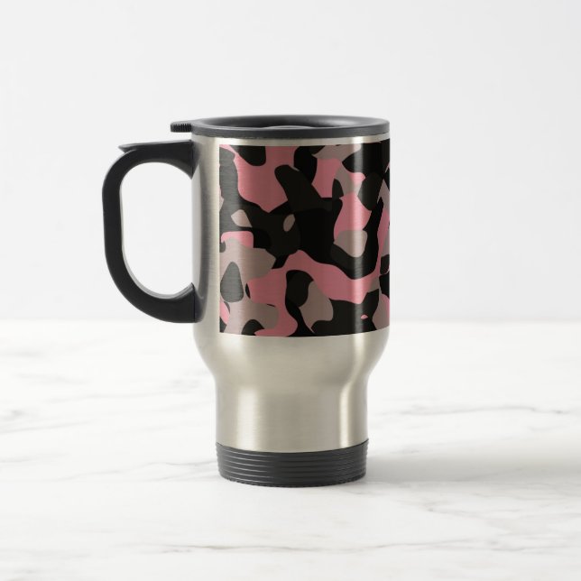 Pink Camo   Travel Mug (Left)