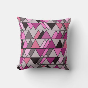 Pink Camo Triangles Cushion