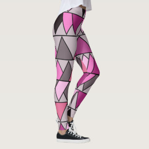 Pink Camo Triangles Leggings