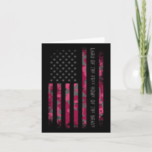 Pink Camo Usa Flag Military Camouflage Distressed Card