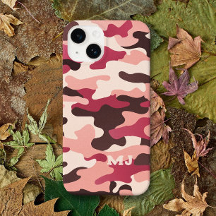 Pink Camo with Initials Case-Mate iPhone 14 Case