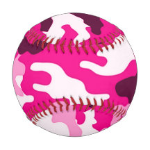 Pink Camouflage Baseballs
