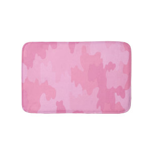 Pink Camouflage Bath Mat