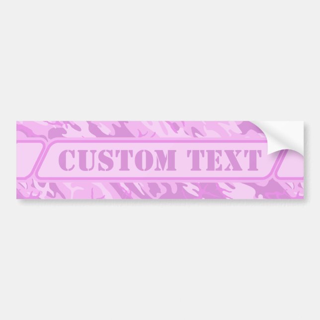Pink Camouflage Bumper Sticker (Front)