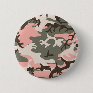 Pink Camouflage Button