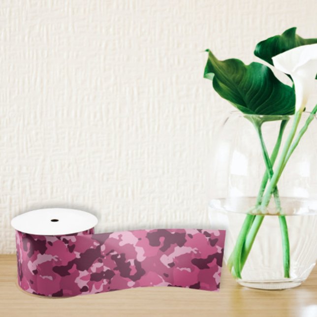 Pink Camouflage Camo Army Military Satin Ribbon (Creator Uploaded)