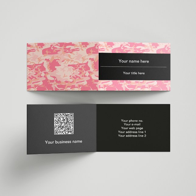 Pink Camouflage, Camouflage, Military, Army Business Card (Creator Uploaded)