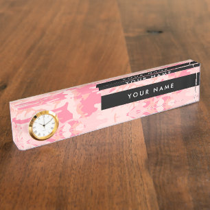 Pink Camouflage, Camouflage, Military, Army Nameplate