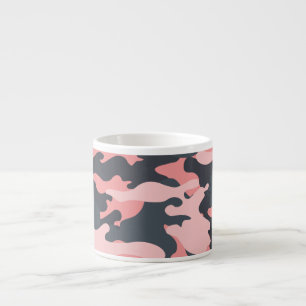 Pink Camouflage: Classic Vintage Pattern Espresso Cup