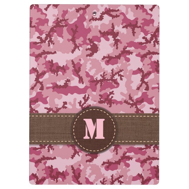 Pink camouflage clipboard (Back)